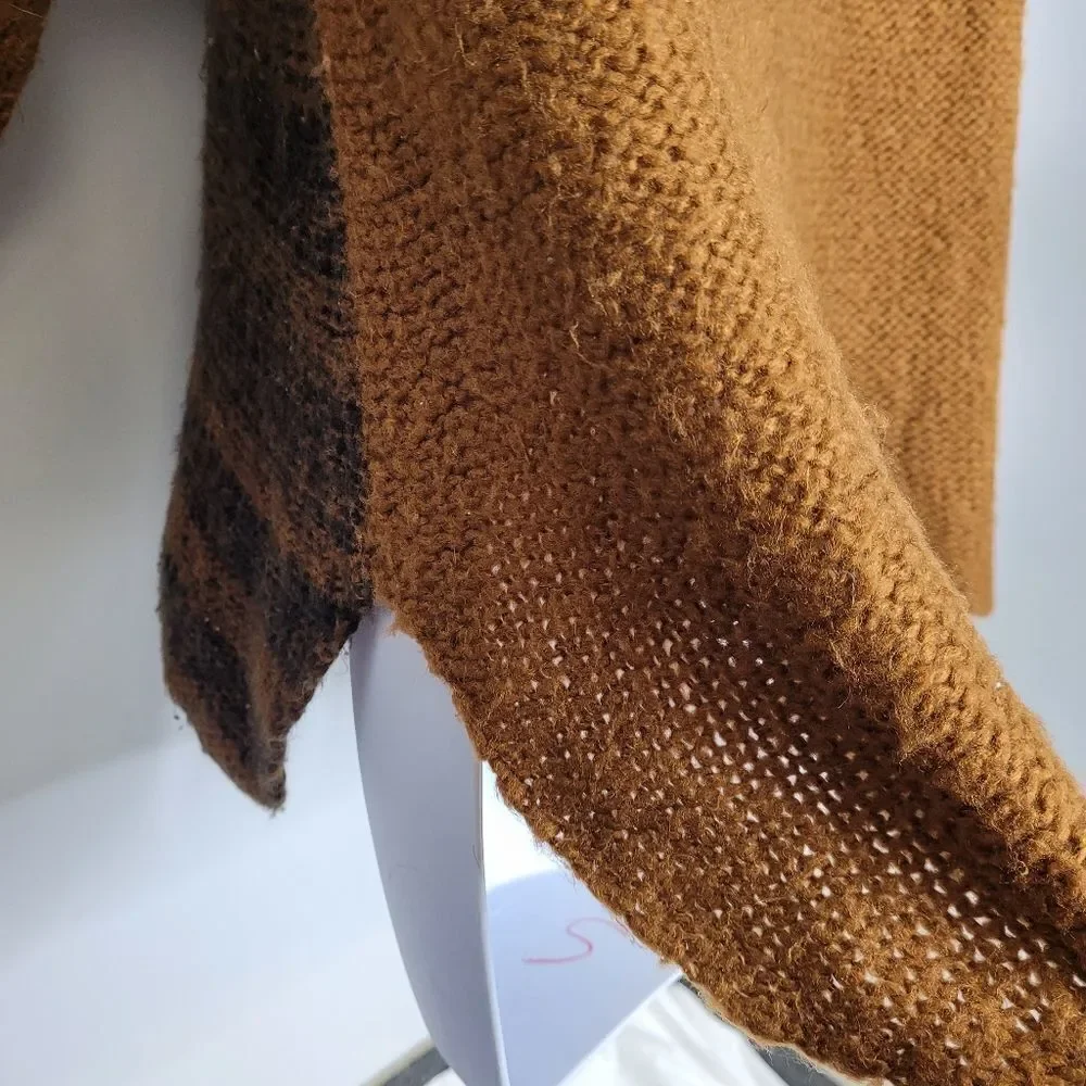 WOODEN SHIPS sweater rust color crew‎ neck oversized mohair blend S/M